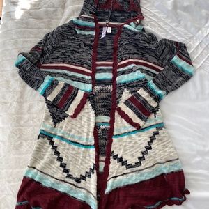 Sweater Cardigan w Hood